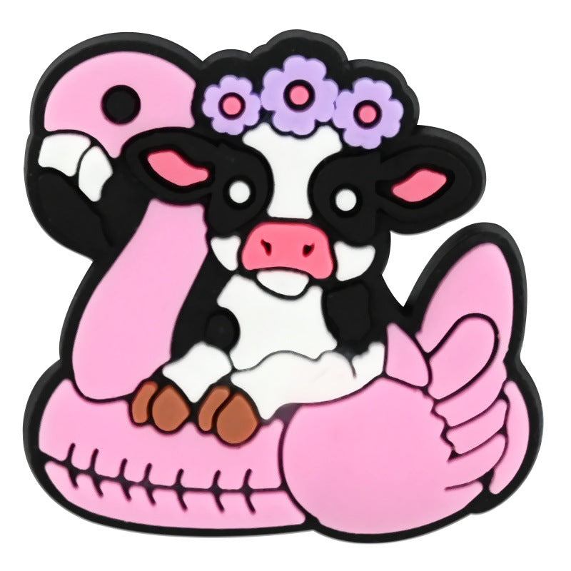 Flamingo Series Charms - For Crocs Shoes EVA Bogg Bag Accessories