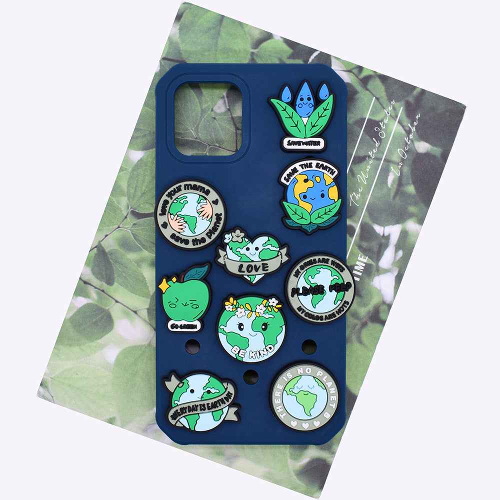 Fashion Resin Protecting the Earth Charms - For Crocs Shoes EVA Bogg Bag Accessories