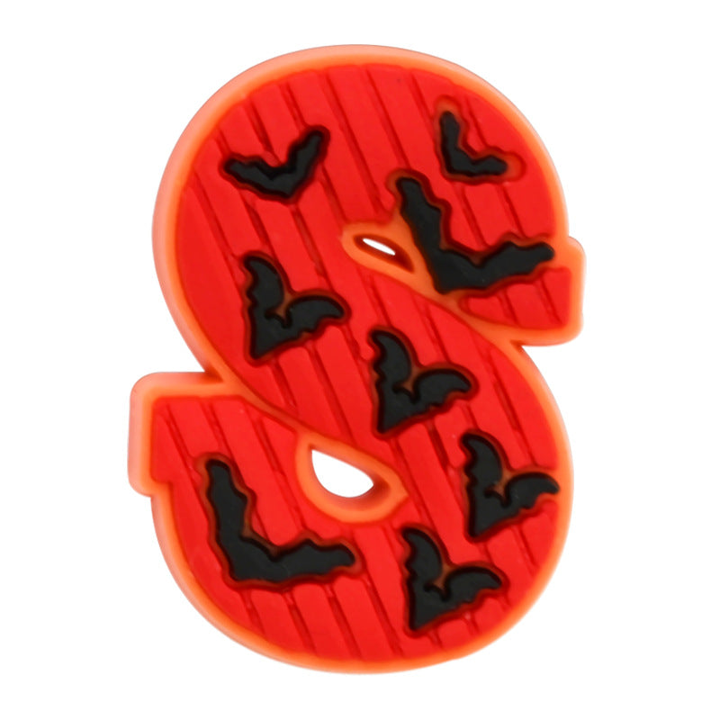 26pcs Letters Halloween Series Charms - For Crocs Shoes EVA Bogg Bag Accessories
