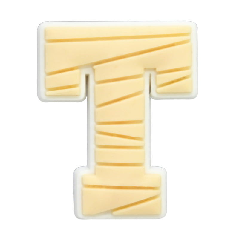 26pcs Letters Halloween Series Charms - For Crocs Shoes EVA Bogg Bag Accessories