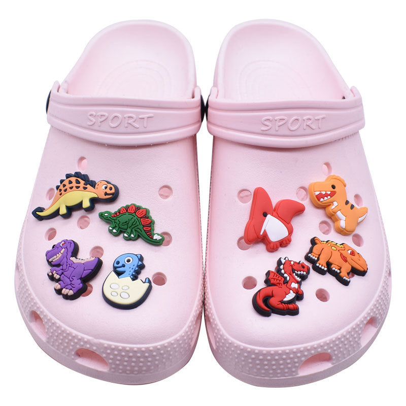 Cartoon Dinosaur Series Charms - For Crocs Shoes EVA Bogg Bag Accessories