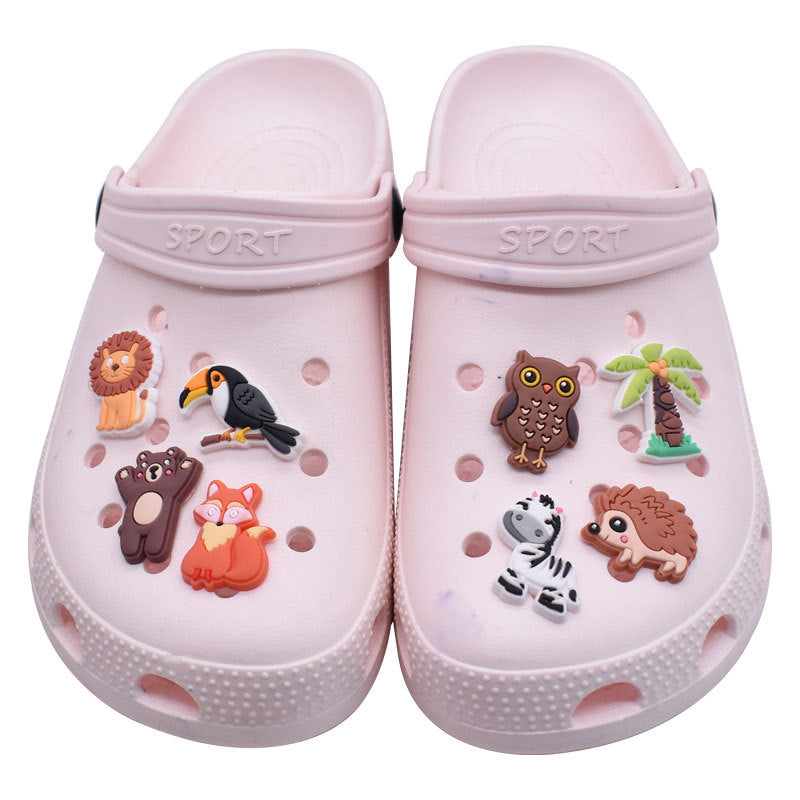 Jungle Animals Series Charms - For Crocs Shoes EVA Bogg Bag Accessories