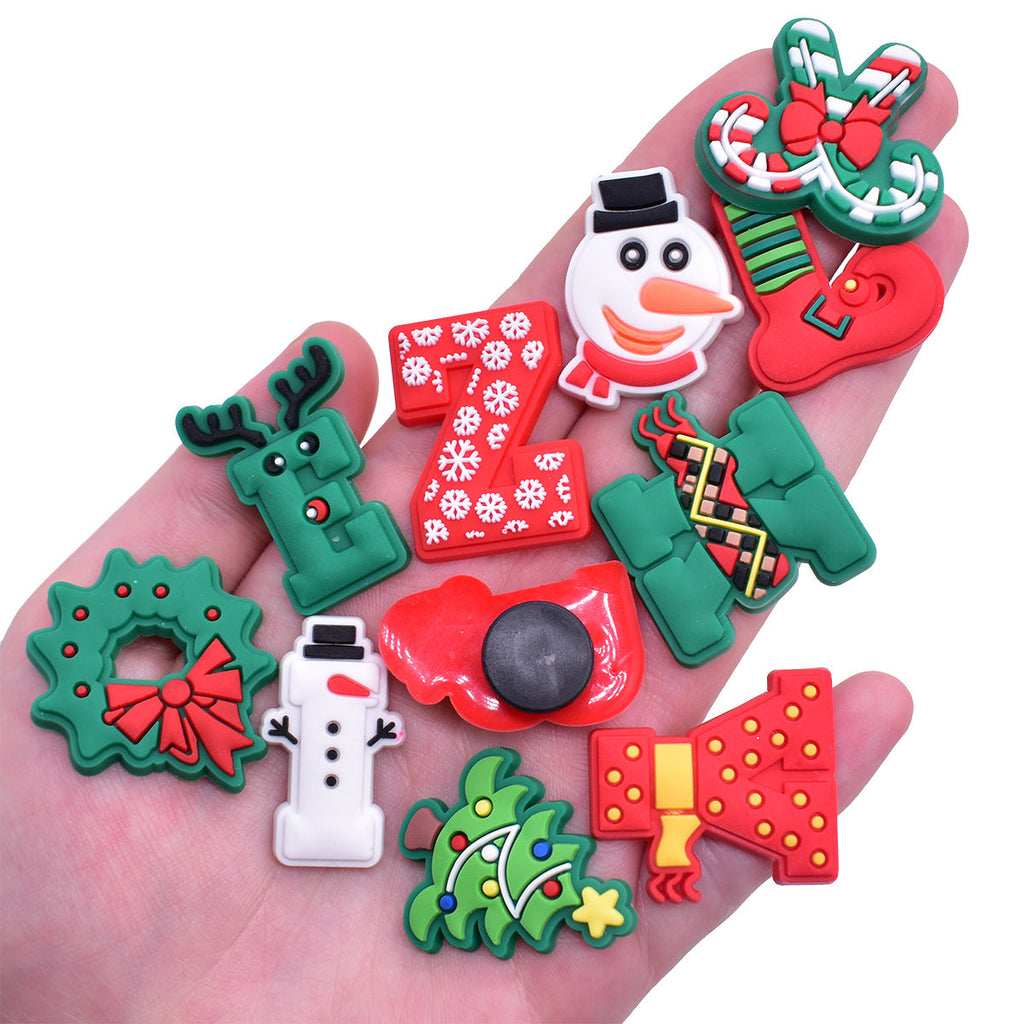 26pcs A-Z Letters Christmas Series Charms - For Crocs Shoes EVA Bogg Bag Accessories