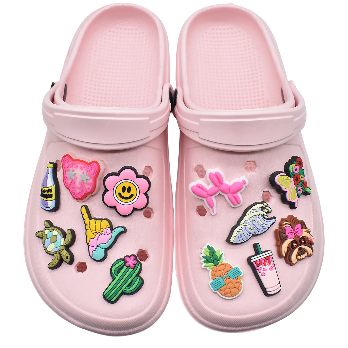 50pcs Colorful Cartoon DIY Series Charms - For Crocs Shoes EVA Bogg Bag Accessories