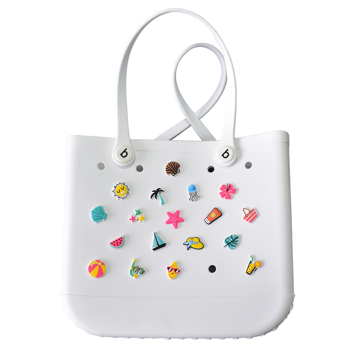 19pcs Summer DIY Ideas Series Charms - For Crocs Shoes EVA Bogg Bag Accessories